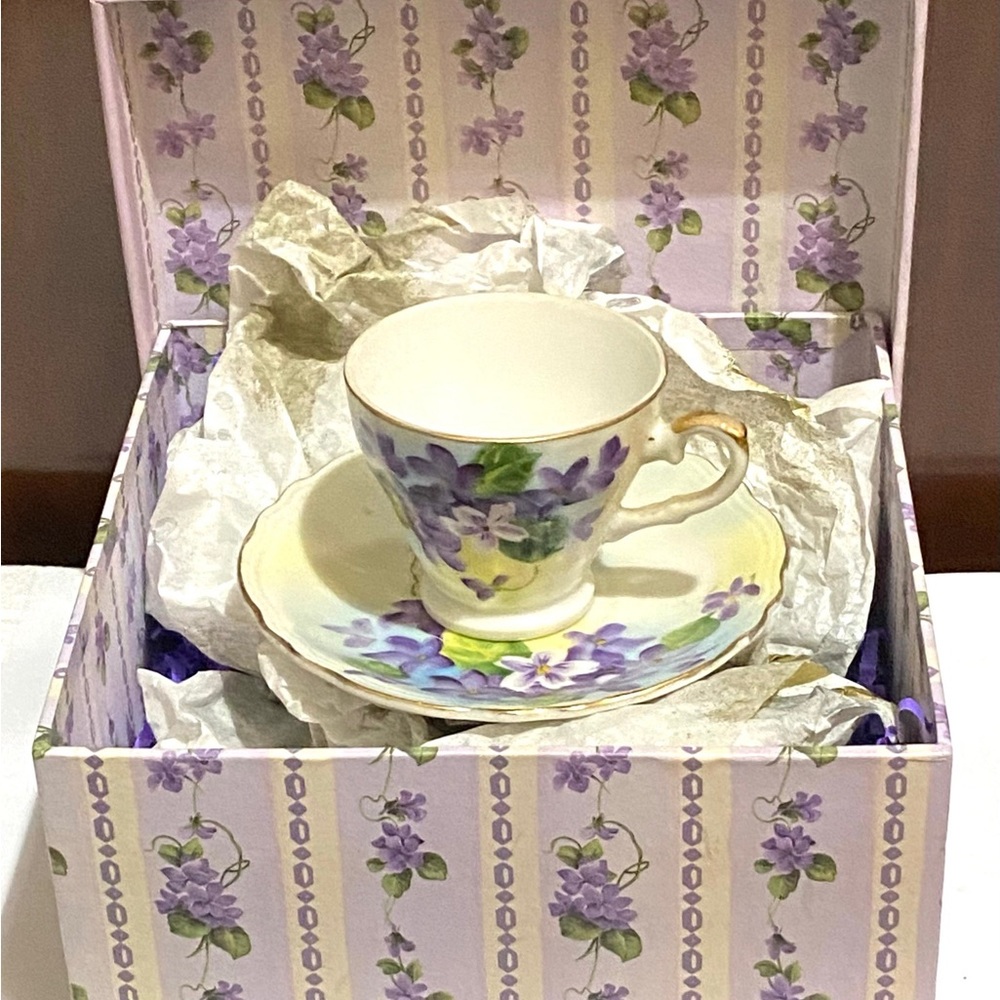 Floral Teacup and Saucer Set